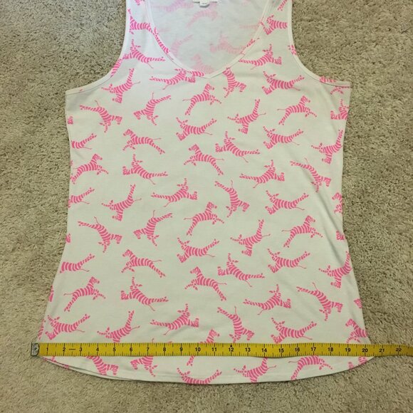 Warehouse One Neon Pink and White Zebra Tank Top - Picture 15 of 16